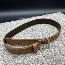 Ariat Men's Beveled Edge Embroidered Logo Brown Leather Belt A1037444 1.5  