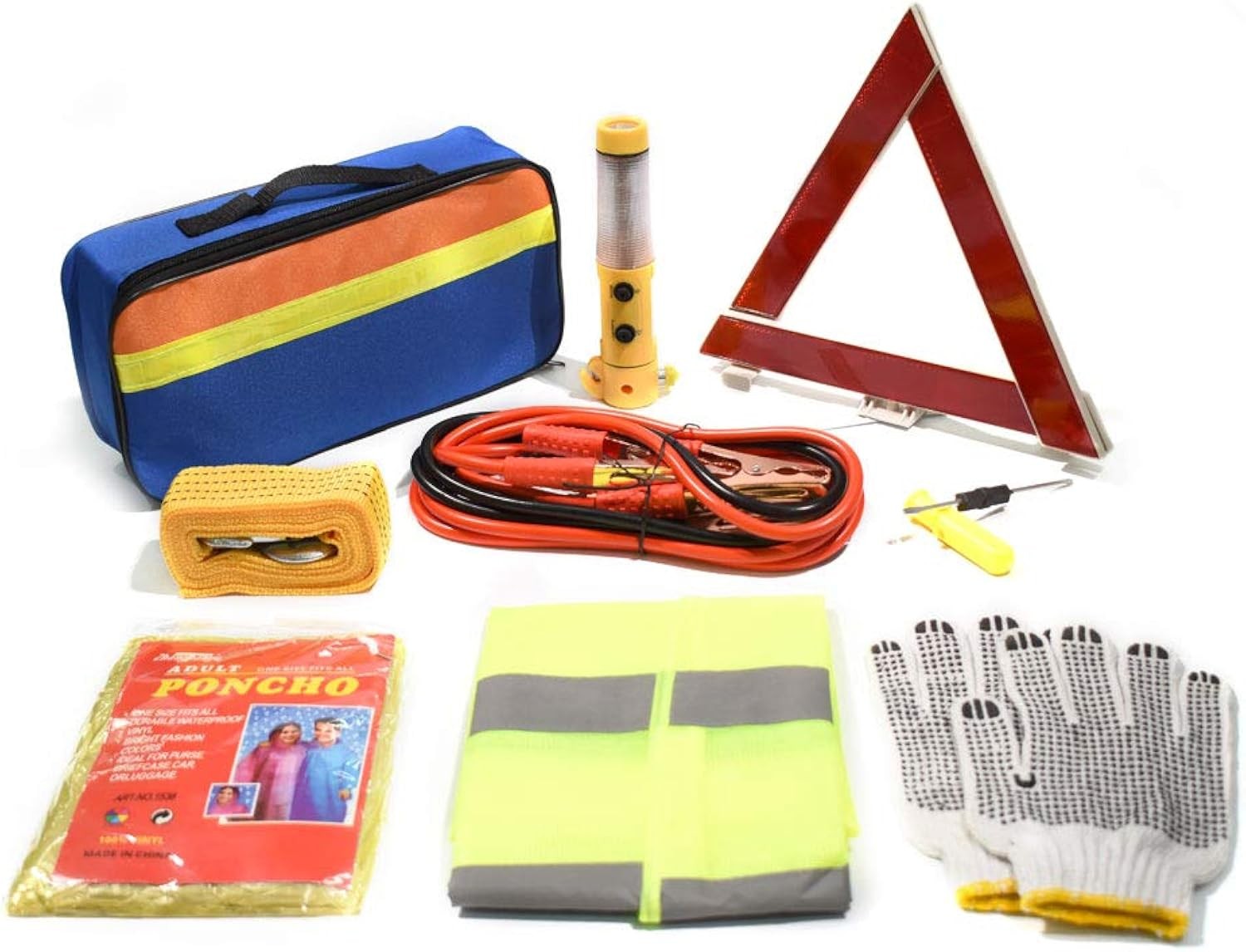 Car Emergency Breakdown Safety Kit 9 Piece Roadside Assistance Travel Tool Set