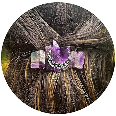 Hair Clip Sticks for Long Hair Stick Slide Irish Hair Accessories (Amethyst C...
