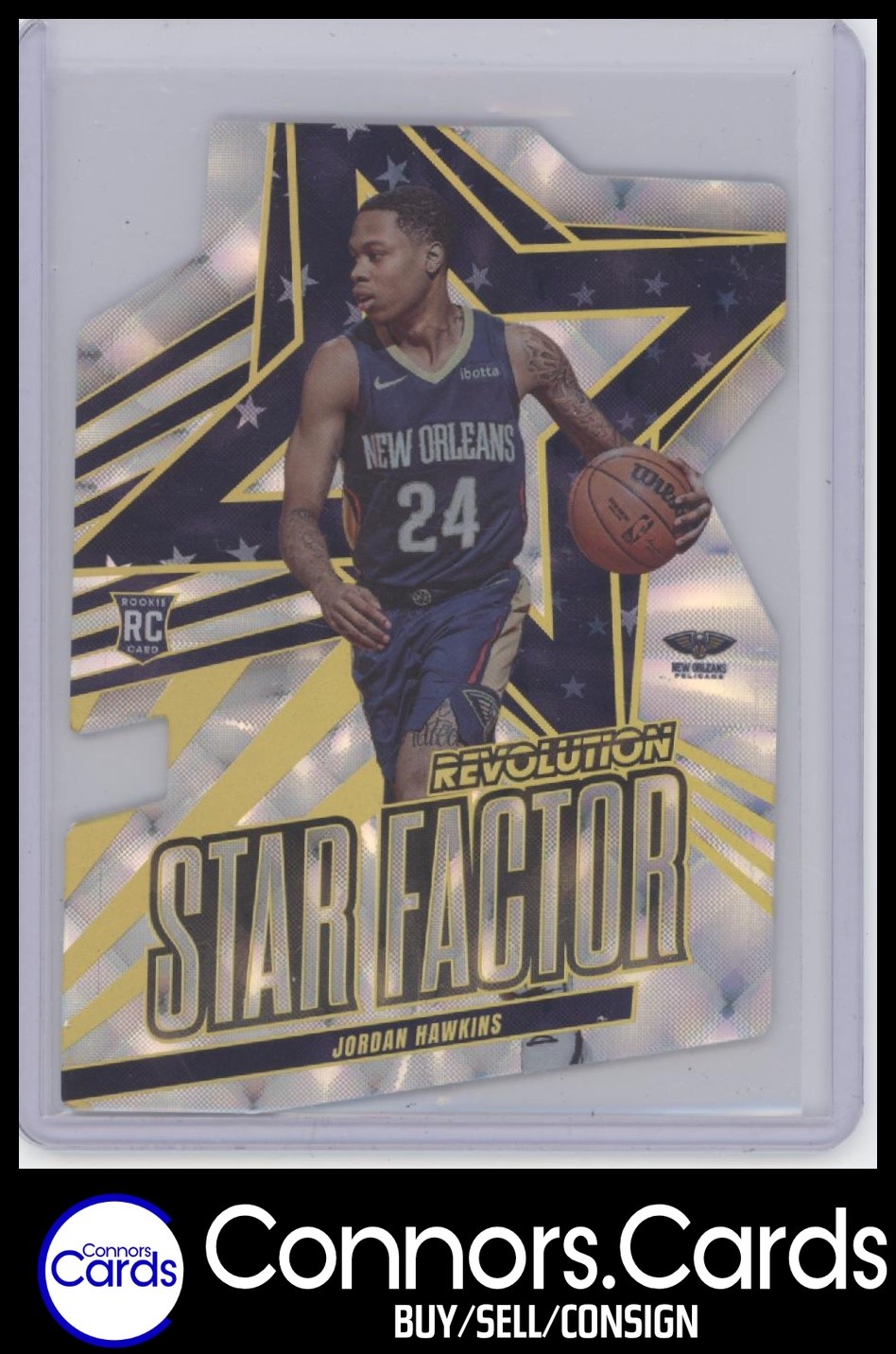 Jordan Hawkins Rookie 2023-24 Panini Revolution #14 Star Factor CASE HIT SP