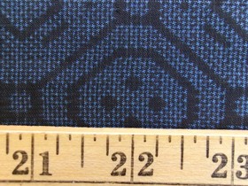 Vintage Kimono Fabric Dorozome Tortoiseshell Grid Silk Sashiko Craft
