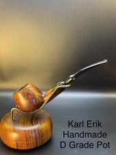 Vintage Karl Erik Hand Made D Grade Pot Tobacco Pipe