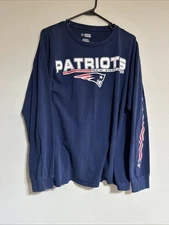 T-Shirt VF Imagewear 2XL Blue Men New England Patriots NFL Football Long-Sleeve