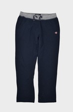 Abercrombie Fitch Sweatpants Mens Small Navy Fleece Warm Up Cotton Blend Logo