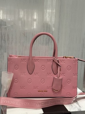 MICHAEL KORS Mirella Medium Logo Debossed Satchel