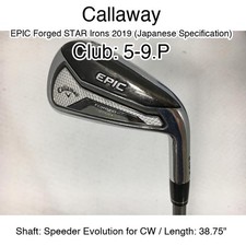 Callaway EPIC Forged STAR Irons 2019 (JDM) 5-9.P Iron Set 38.75" Speeder Evoluti