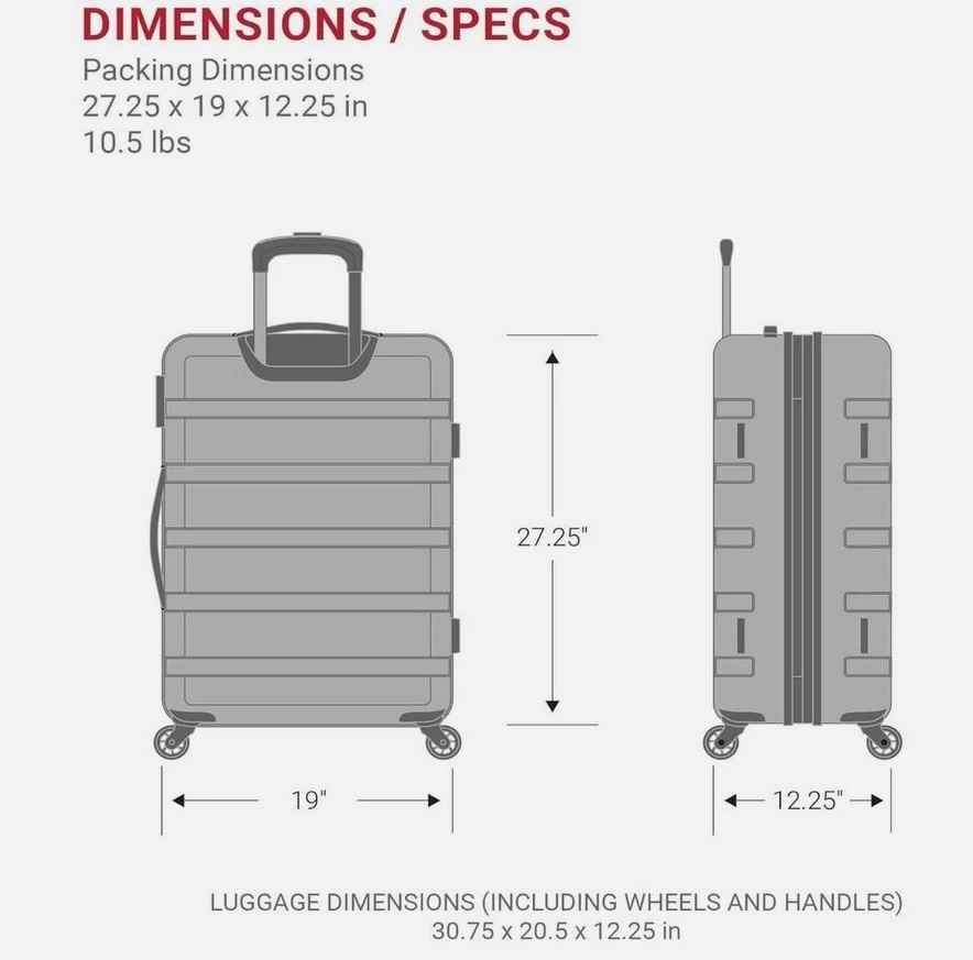 SwissGear 7366 Luggage w/Spinner Wheels, Checked, 27", White, FREE SHIPPING - Image 2 of 4