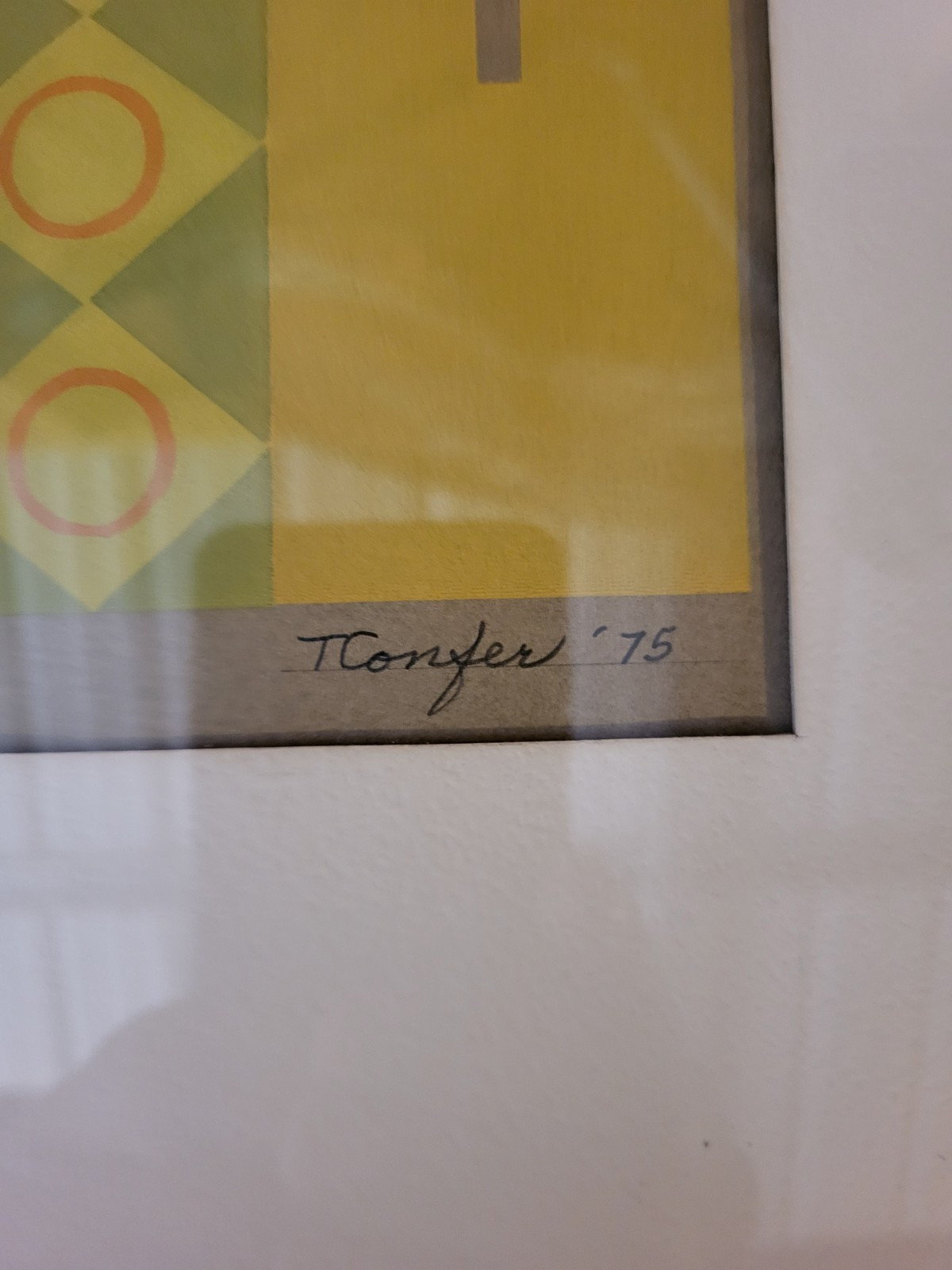 Sunscreen by Thelma Confer 1975 Serigraph Framed 5/35