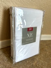 Noble Excellence NE King Pillowcase Set 500 TC Egyptian Cotton Sateen White NIP