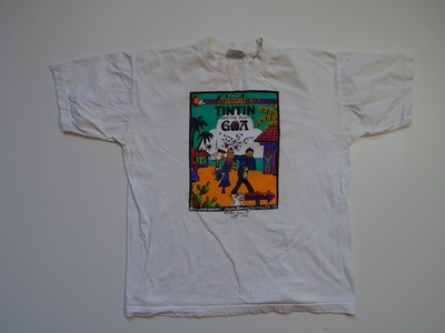 vintage adventures of tintin loses the plot in goa comics tee size medium