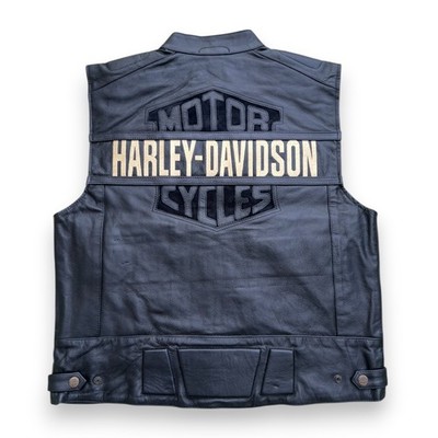 Harley Davidson Men s Passing Link Biker Motorcycle Genuine Leather Vest HD