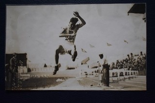 Large 1924 Paris Olympic Games USA Athletics Legendre Photograph Postcard IOC