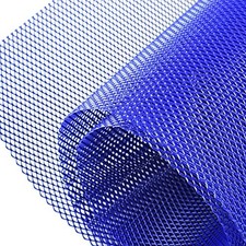 Universal 40"x13" Car Grill Mesh - Aluminum Alloy 3x6mm Rhombus - Blue