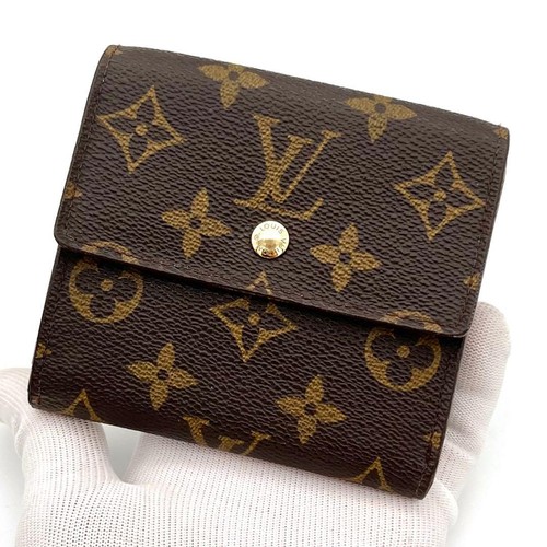 Authentic Louis Vuitton Monogram Cult Credit Compact Wallet Brown Pre Owned