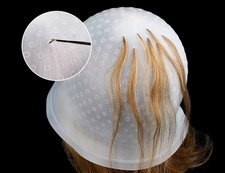 Reusable Hair Cap Salon Highlighting Tinting Hairdressing Streaking Silicone Hat