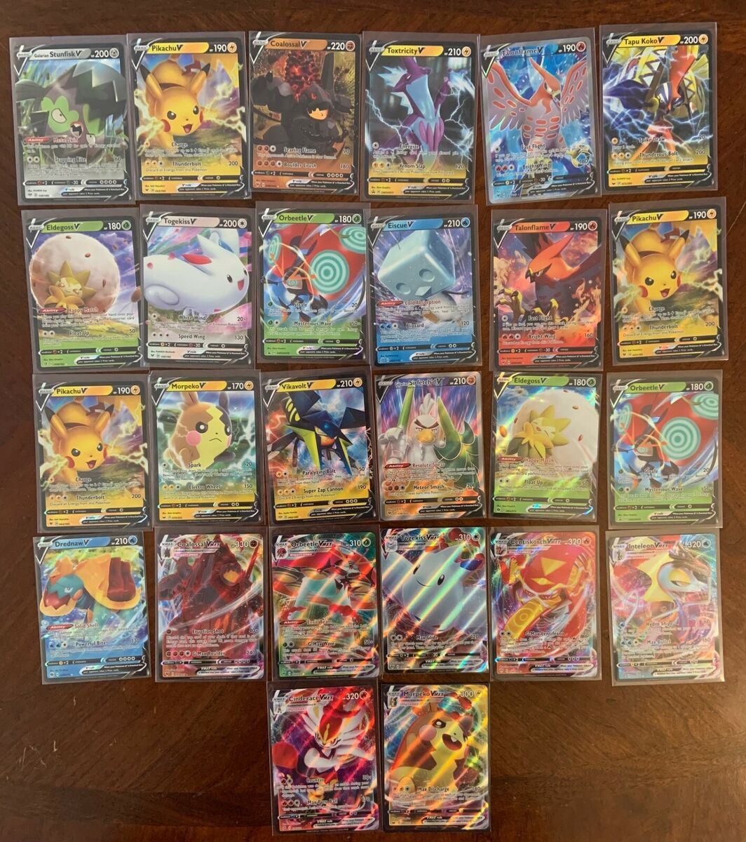 Epic Pokemon Card Bundle 40 Cards V/vmax Full Art 