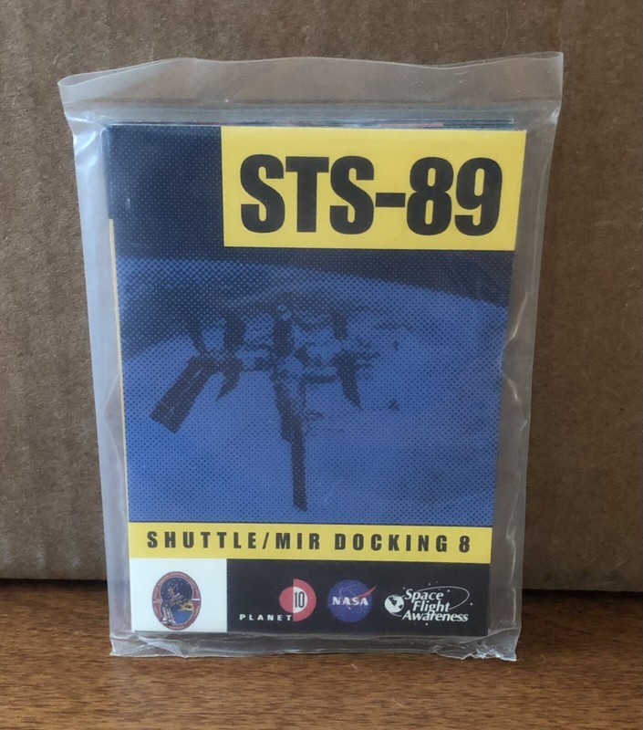 NASA Shuttle Mission Trading Cards Set Of Ten STS-89 - New Unopened