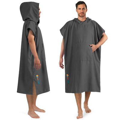 #ad Surf Poncho Wetsuit Changing Robe Towel Hooded Pocket for Men Women Beach Surfer $24.99