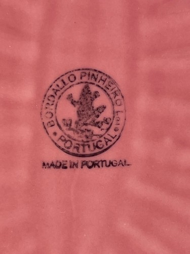 Bordallo Pinheiro Caldas Da Rainha rosa Korbweave Blätter große 15 Zoll Platte - Bild 6 von 7