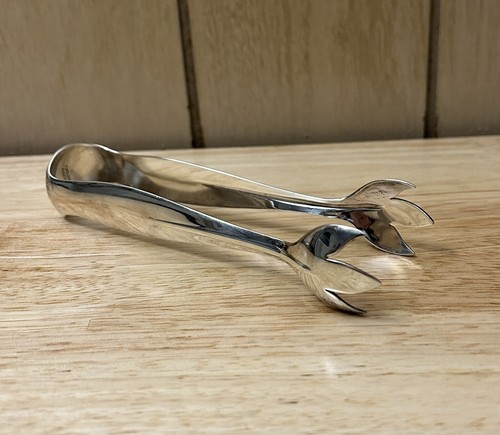Vintage Plata Lappas Argentina Silverplate Ice Sugar Cube Tongs Barware Claw - Picture 3 of 7