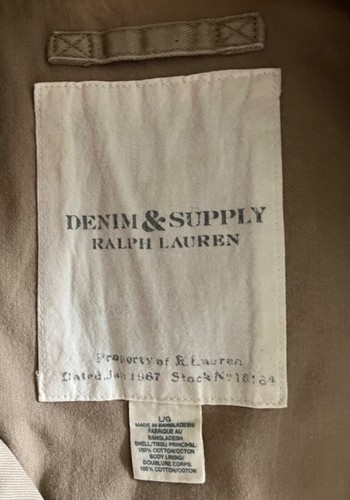 DENIM & SUPPLY Ralph Lauren Faded & Slightly Distressed Military Bomber Jacket L - Picture 3 of 9
