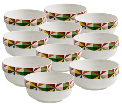 10er SET Maxwell & Williams ABSTRACTION Schale Diamond 15 cm, Geschenkbox, Po...