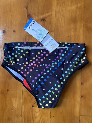 NWT Baleaf Women s Padded Cycling Underwear Black Rainbow Stars Red Pad Size Lg