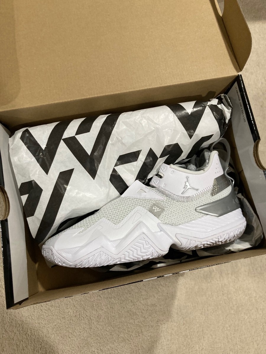 Nike Air Jordan Westbrook One Take White Grey Silver Shoes