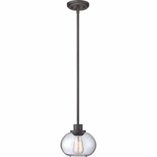 Quoizel Trilogy Farmhouse 1 light 8" Mini Pendant Light TRG1508OZ Old Bronze 