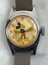 Vintage 1940  s Mickey Mouse Watch Manual Windup  WDP US TIME