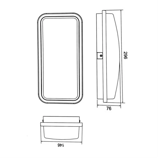 Plafoniera a LED APPLIQUE A MURO bianco da 20W Impermeabile IP65 esterno  - Immagine 3 di 3