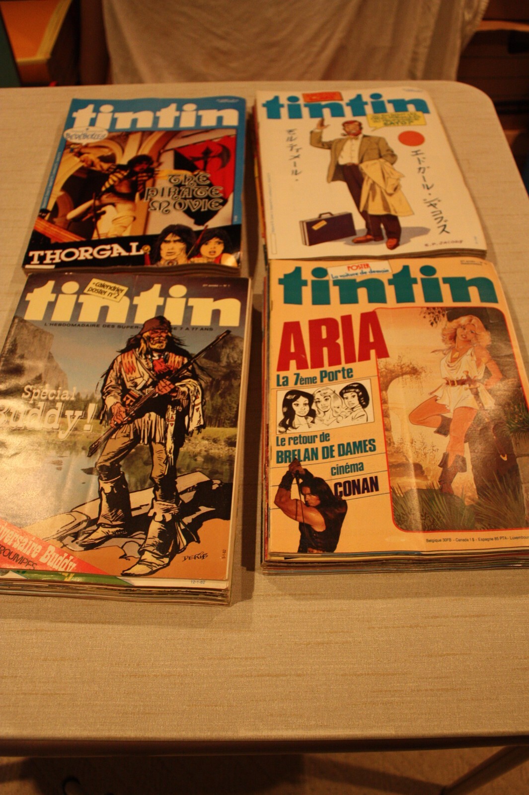 Journal Hebdomadaire Super-Jeunes TINTIN 1982 no. 1 à 52 année complète