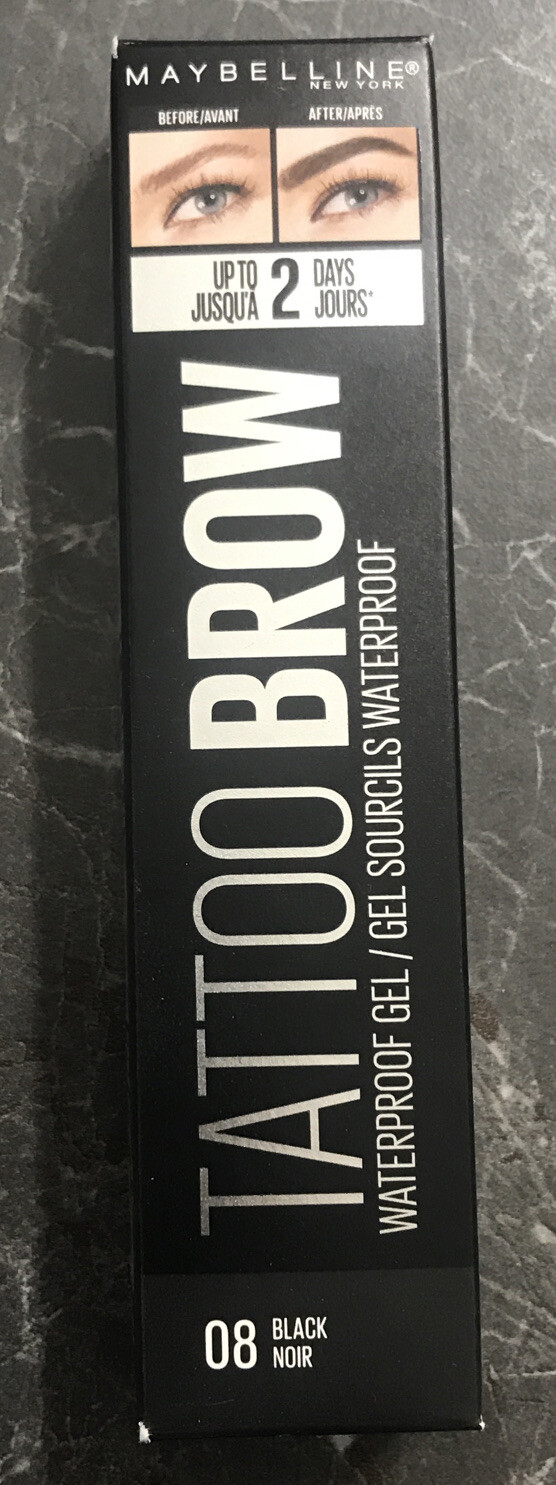 MAYBELLINE TATTOO BROW WP GEL 08 BLACK
