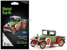 1931 Ford Model A Pickup Green Steel Model Kit By Metal Earth Mms197