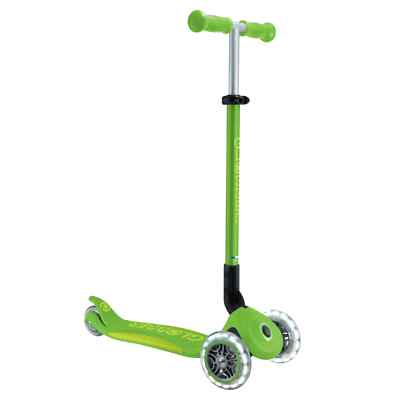 Globber Primo Foldable PLUS with Lights - Adjustable 3-Wheel Scooter - Ages 3-9+
