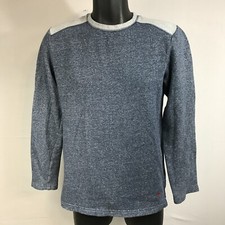 Mens Tommy Bahama Heather Gray Cotton Blend Casual Fleece Pullover Sweater SZ M