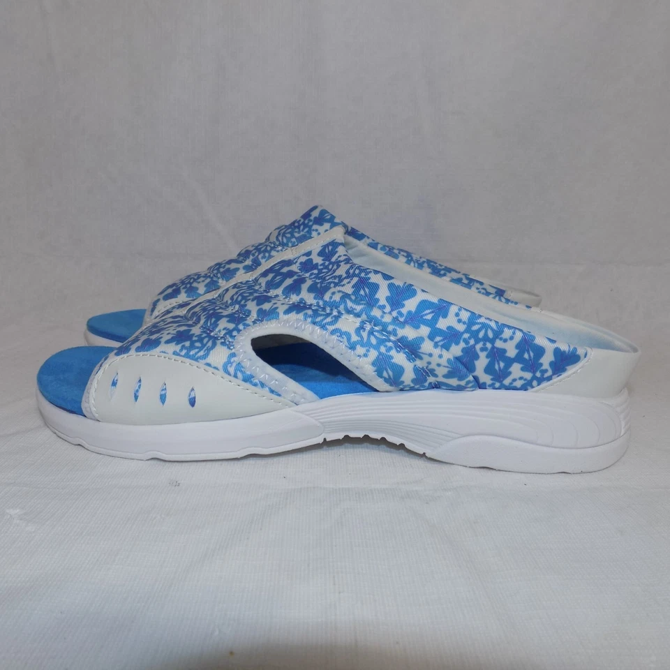 Easy Spirit Women's Traciee Setraciee 10 Open Toe Slide Blue Floral Sandals  - Image 2 of 4