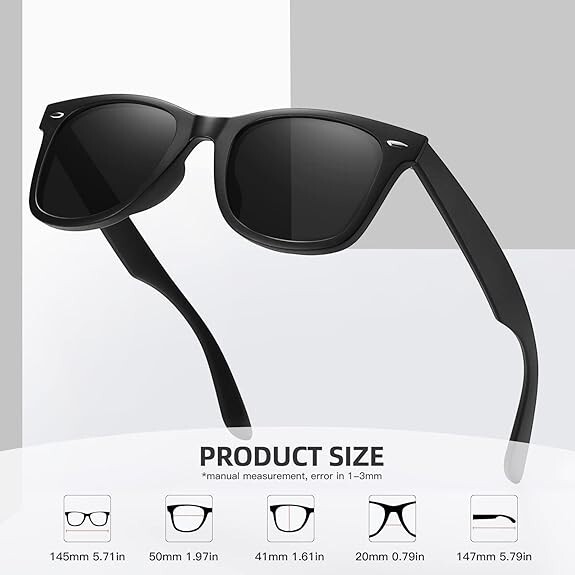 Retro Polarized Sunglasses Women Men Classic Mirror Lens UV  display picture 1