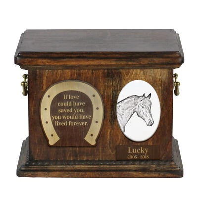 Cheval bai urne en bois pour cheval Art-Dog - Photo 1/4