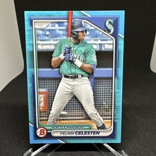 2024 Bowman Paper Felnin Celesten Sky Blue Parallel /499 #BP-94 Seattle Mariners