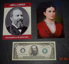JAMES and LUCRETIA GARFIELD Postcards (4.25