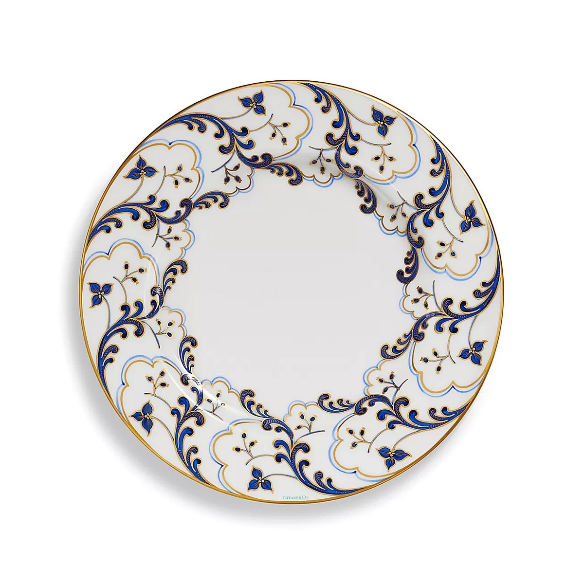 Tiffany & Covals Blue Dinner Plate Bone China Luxurious Stylish