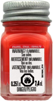 Testors Enamel Gloss and Flat Plastic Model Paint Glass Bottles 1/4 Fl.Oz.