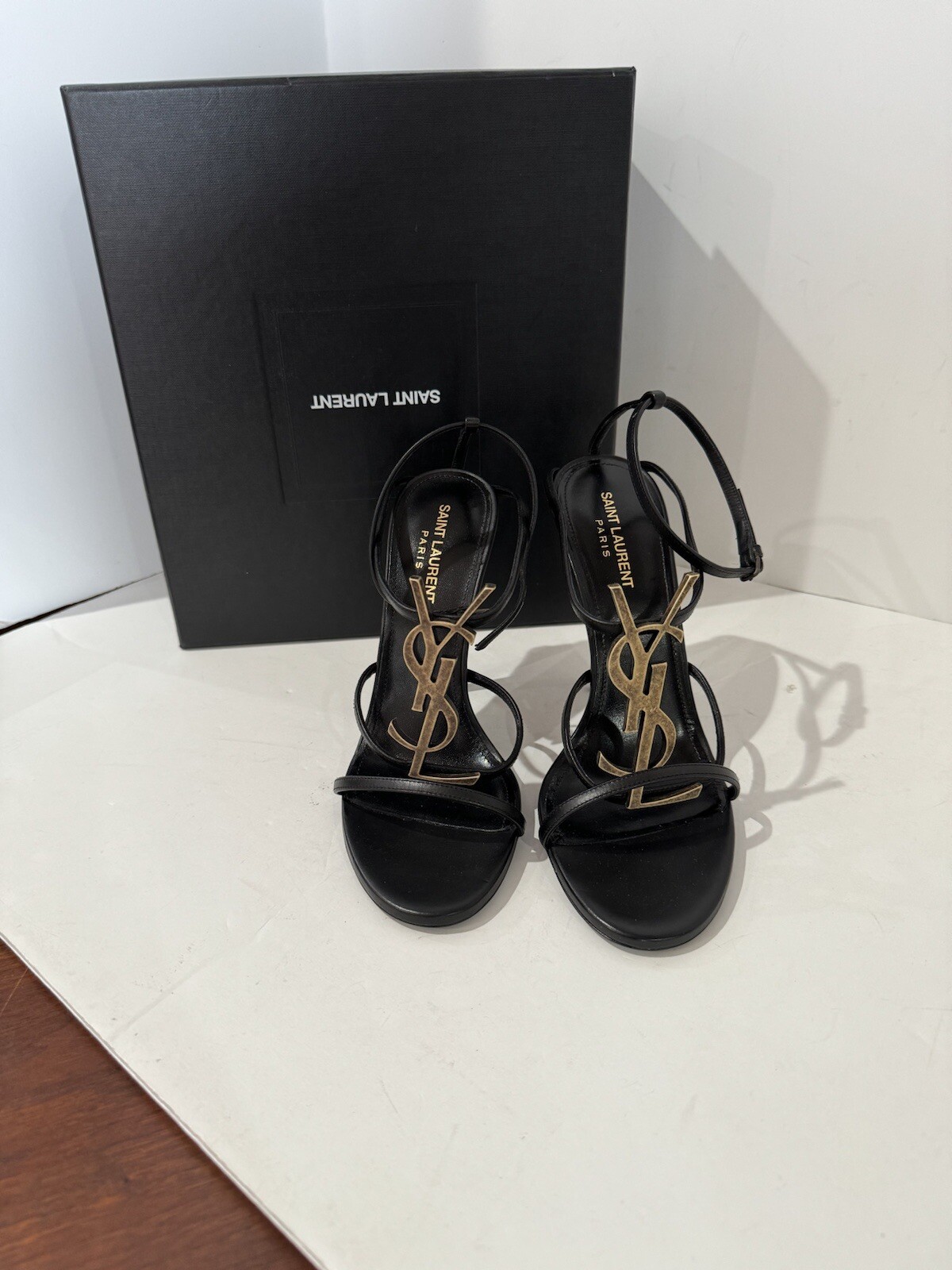 SAINT LAURENT Sandali con tacco alto YSL Cassandra taglia 40