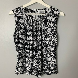 calvin klein black and white blouse