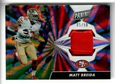 MATT BREIDA 2019 Panini Day Kickoff Football BURST #5/50 JERSEY PATCH 49ERS 