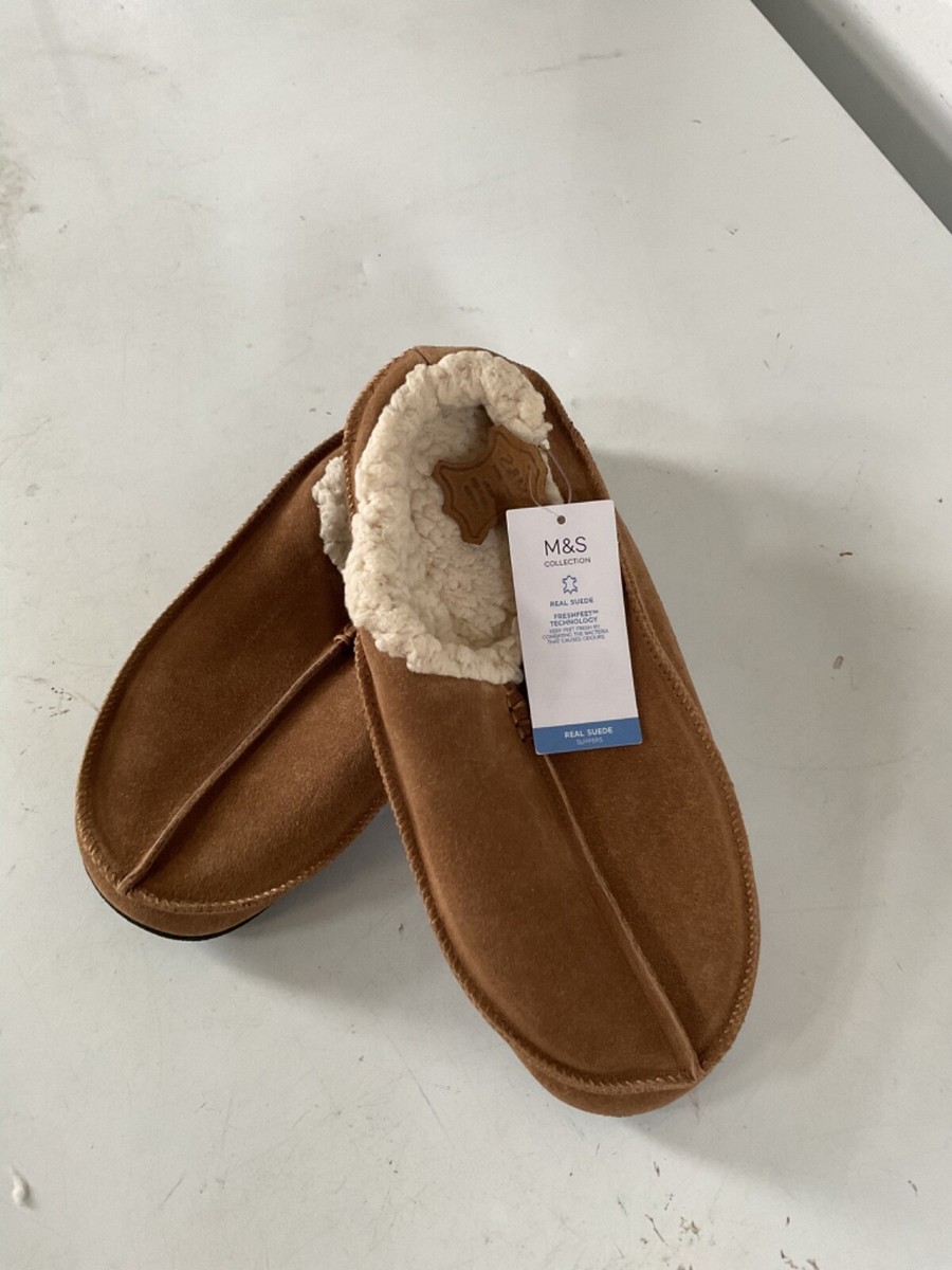 Suede Slippers Moccasin Slippers Marks And Spencer Moccasin Shoes