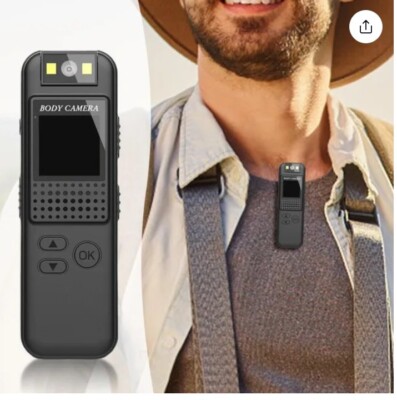 BOBLOV A26 Small Body Kamera, 64GB Mini Body Cams, 6 Std Videoaufnahme, Stativ