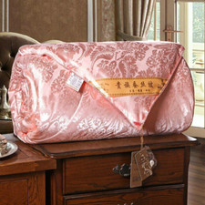 Luxury Silk Comforter Duvet Hand-made TwinFullSize Blanket Quilt Jacquard Filler