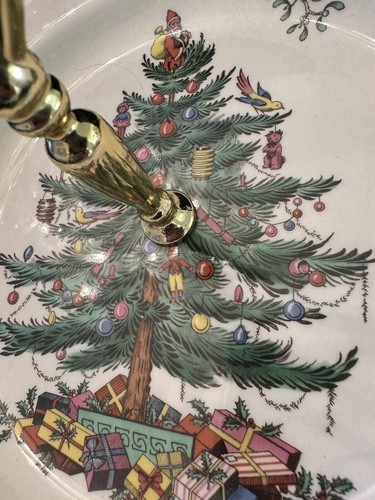 Spode Christmas Tree Tidbit Tray Original Box Made in England - Picture 4 of 5